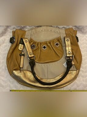 B. Makowsky Leather Bag - Yellow Multi